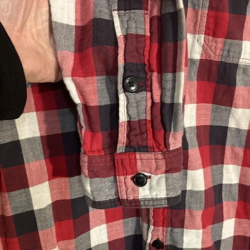 🌈 J Crew shirtings tailored fit lined flannel men’s Large 100% cotton